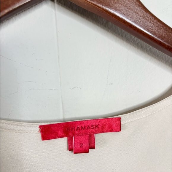 Shamask sleeveless 100% silk shift dress size 10/12/14 (2) v neck - Picture 5 of 6